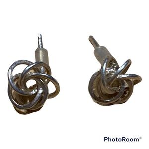 925 silver knot studs